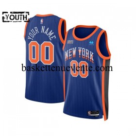 Maillot Basket New York Knicks Personnalisé 2023-2024 Nike City Edition Bleu Swingman - Enfant